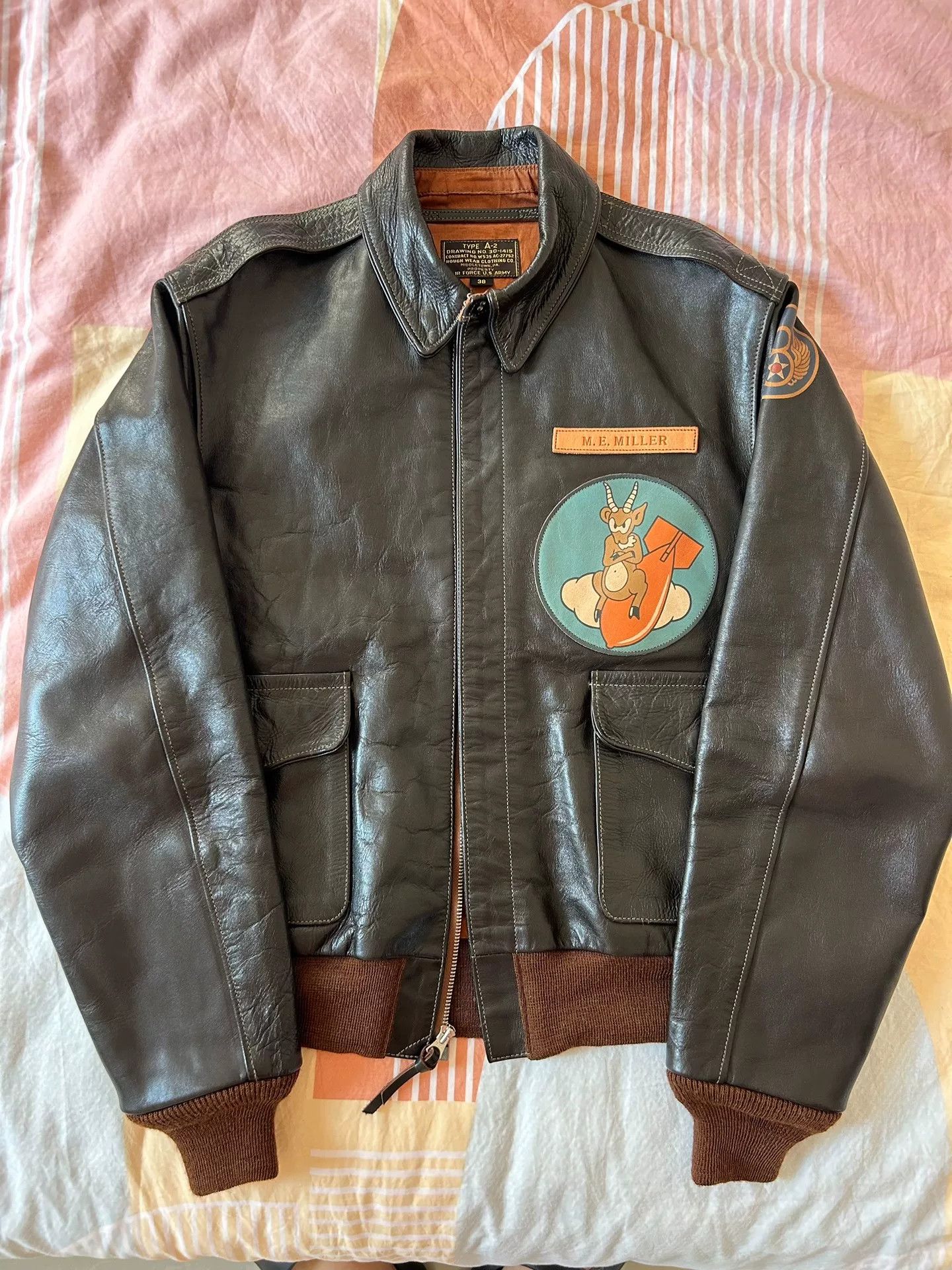 TOYS McCOY McCoy A2 Pilot Jacket in Leather Size US S / EU 44-46 / 1 - 2 Thumbnail