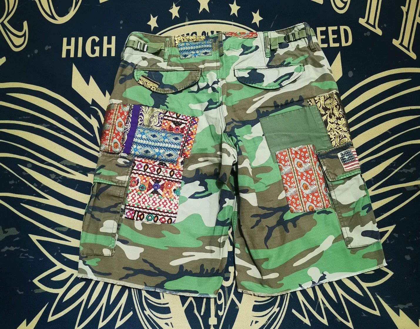 RRL Ralph Lauren Ralph Lauren Camouflage Patchwork Shorts Size US 36 / EU 52 - 3 Thumbnail