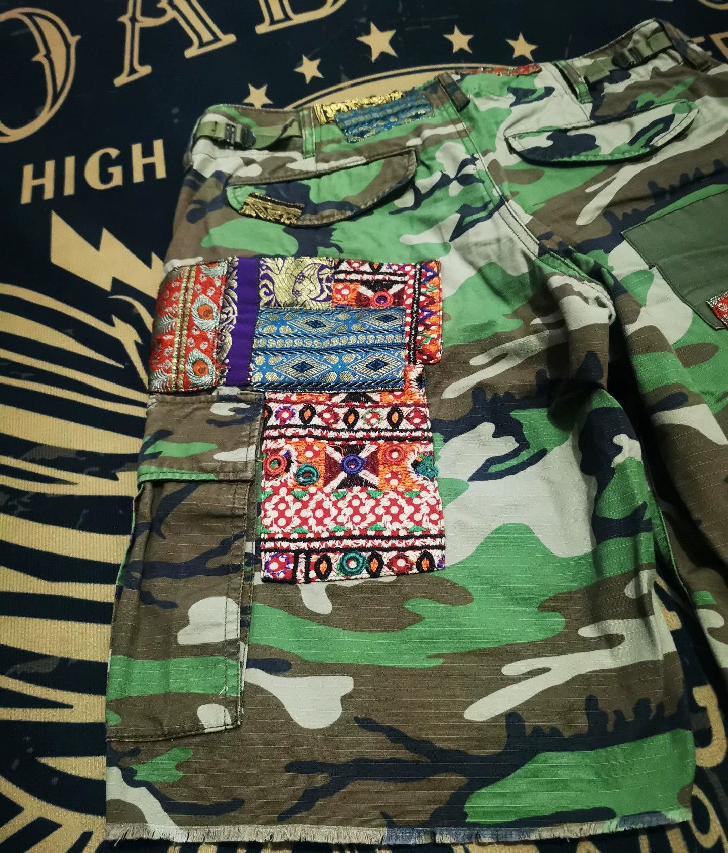 RRL Ralph Lauren Ralph Lauren Camouflage Patchwork Shorts Size US 36 / EU 52 - 9 Thumbnail