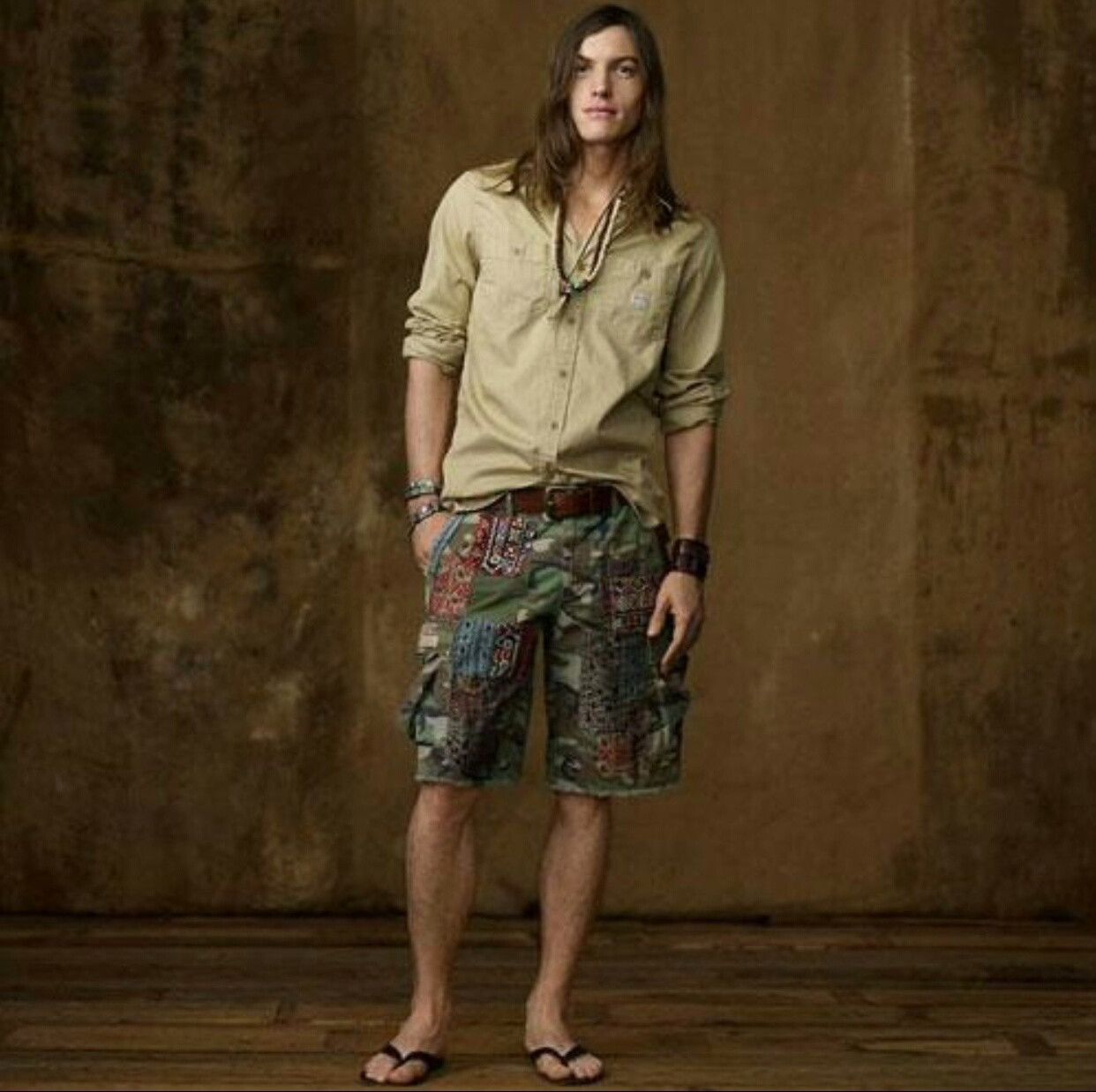RRL Ralph Lauren Ralph Lauren Camouflage Patchwork Shorts Size US 36 / EU 52 - 4 Thumbnail