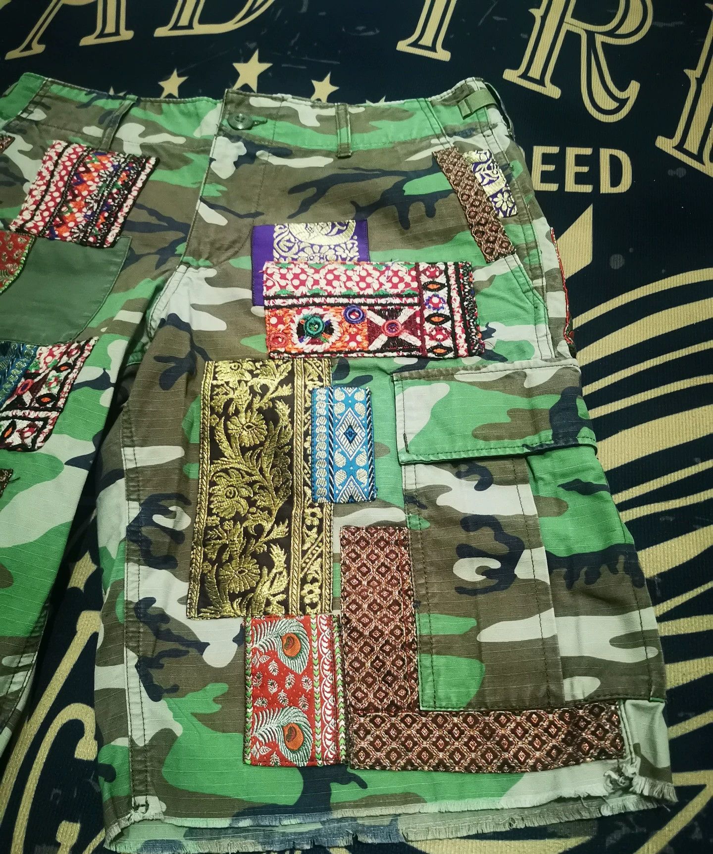 RRL Ralph Lauren Ralph Lauren Camouflage Patchwork Shorts Size US 36 / EU 52 - 6 Thumbnail