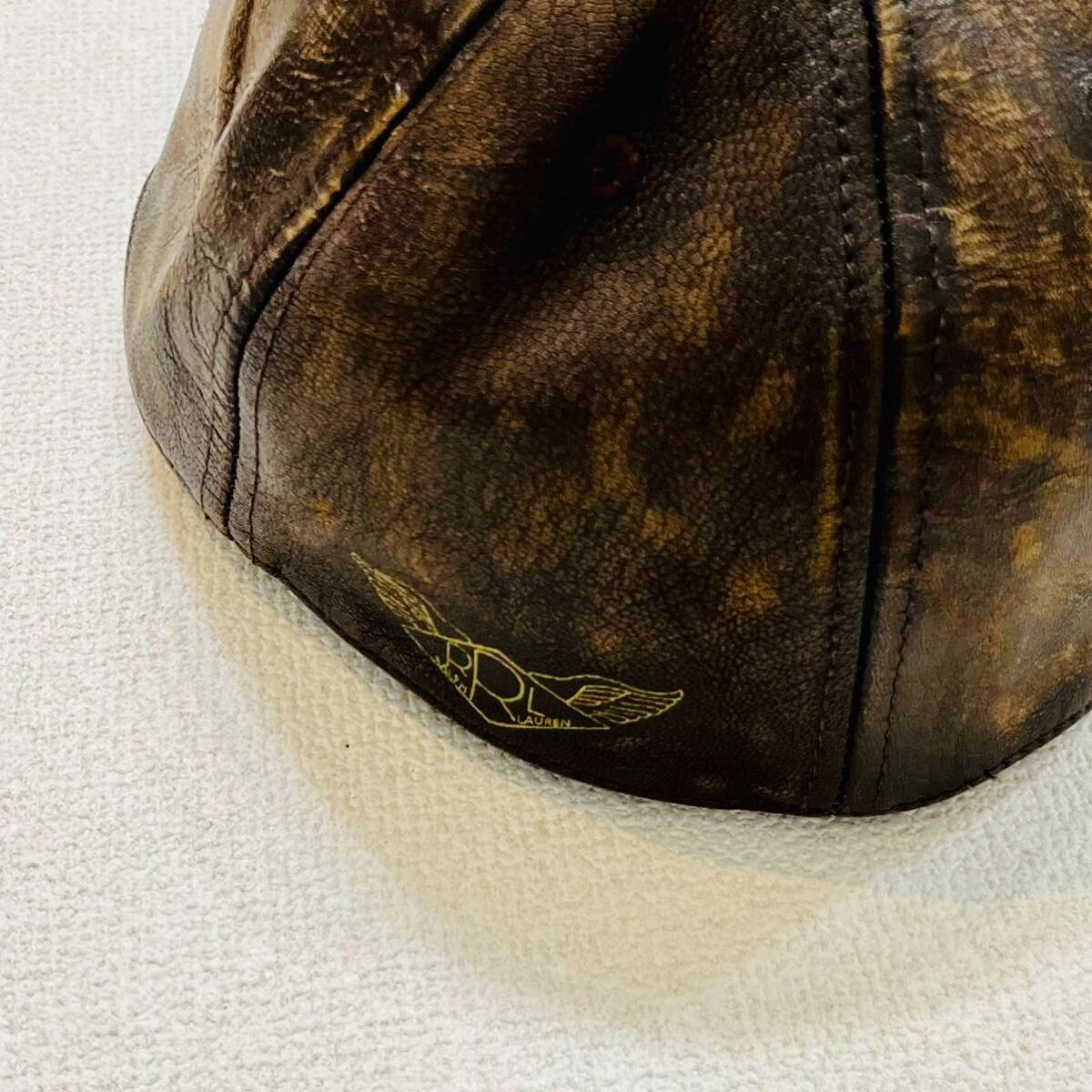 RRL Ralph Lauren Rare RRL Goat Leather Military Cap Size ONE SIZE - 6 Thumbnail