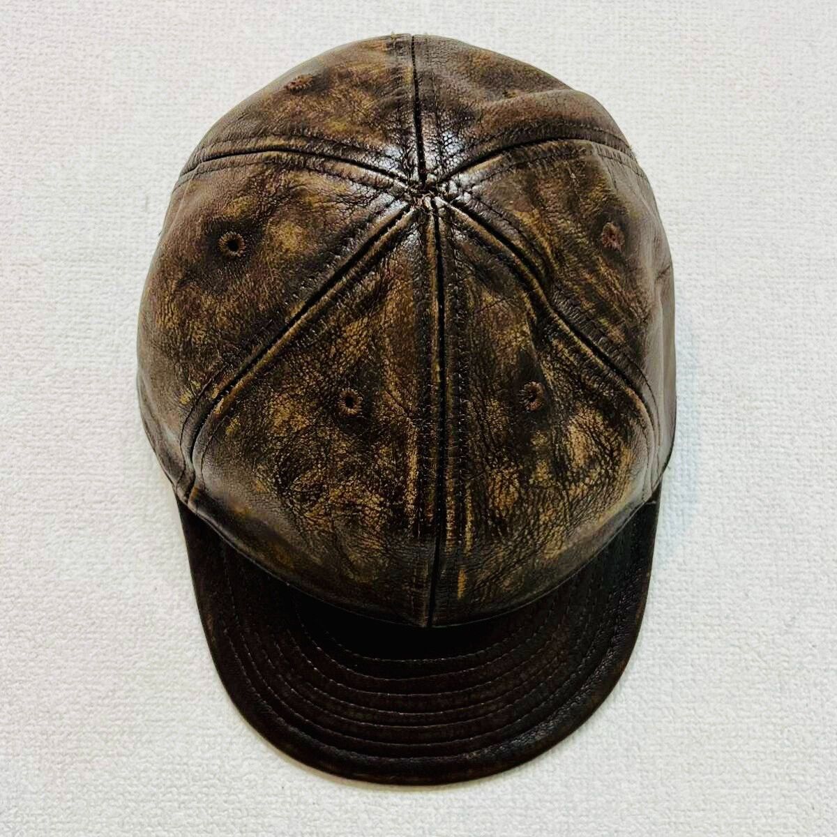 RRL Ralph Lauren Rare RRL Goat Leather Military Cap Size ONE SIZE - 5 Thumbnail