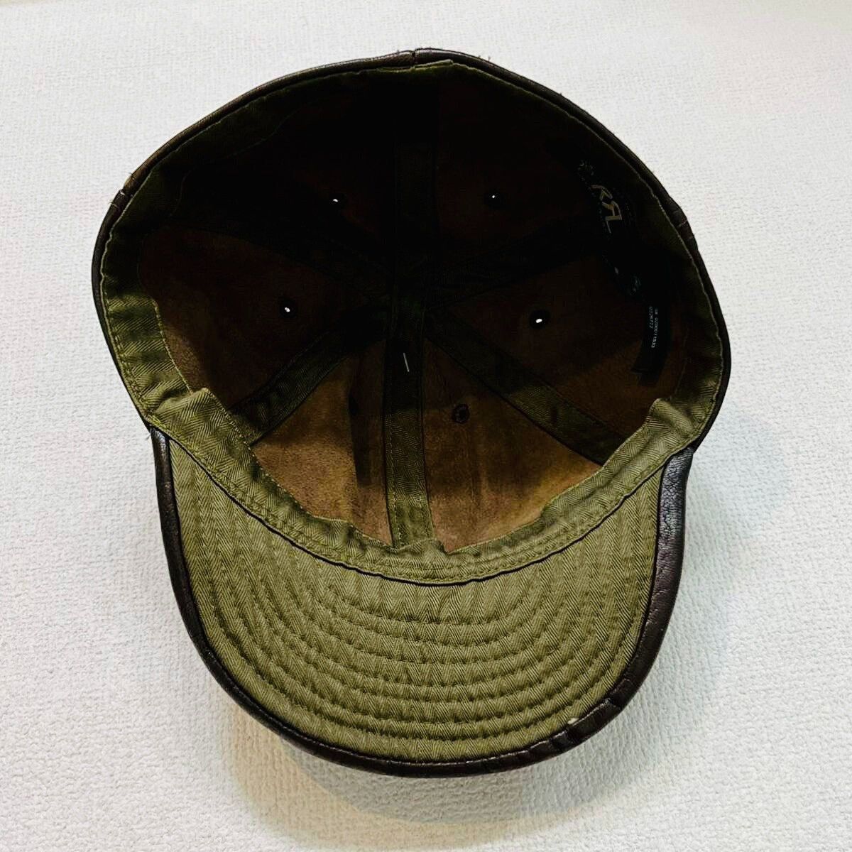 RRL Ralph Lauren Rare RRL Goat Leather Military Cap Size ONE SIZE - 7 Thumbnail