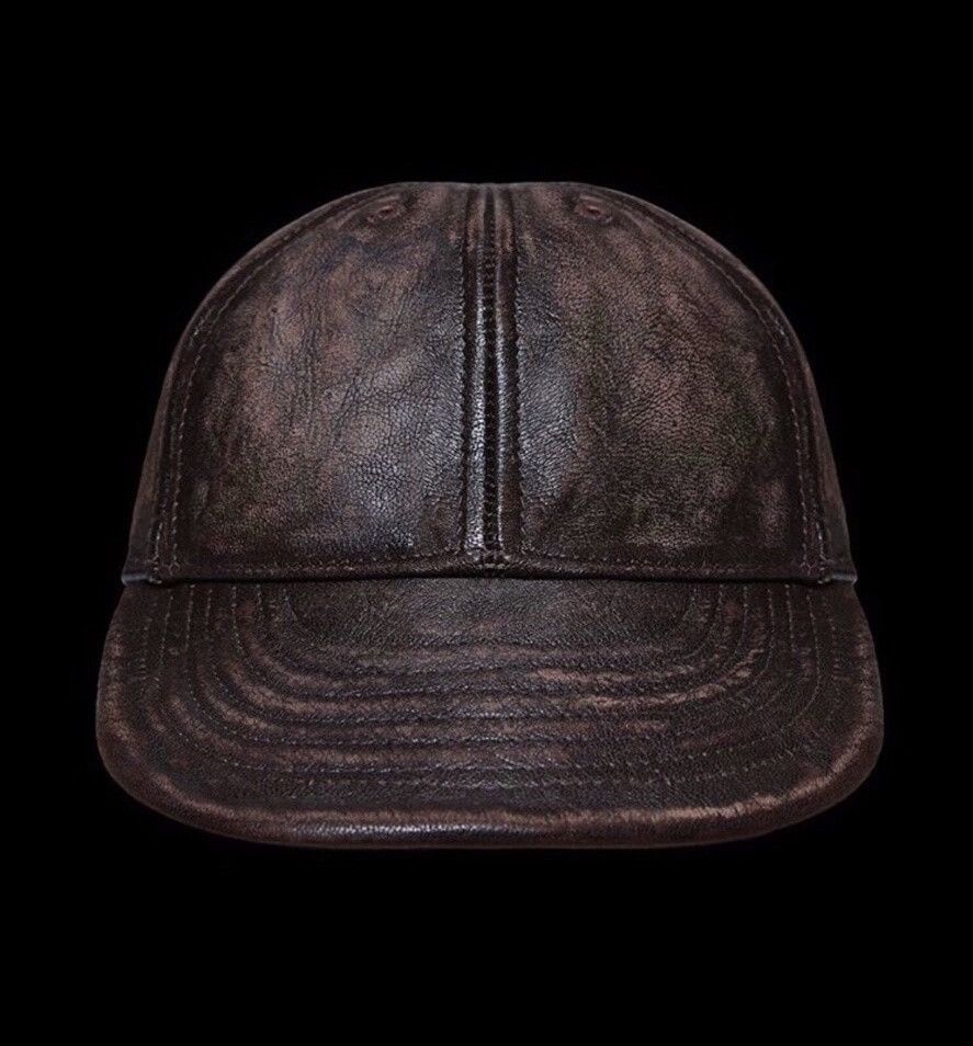 RRL Ralph Lauren Rare RRL Goat Leather Military Cap Size ONE SIZE - 2 Thumbnail