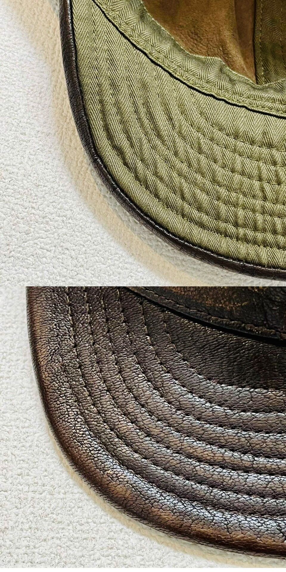 RRL Ralph Lauren Rare RRL Goat Leather Military Cap Size ONE SIZE - 8 Thumbnail