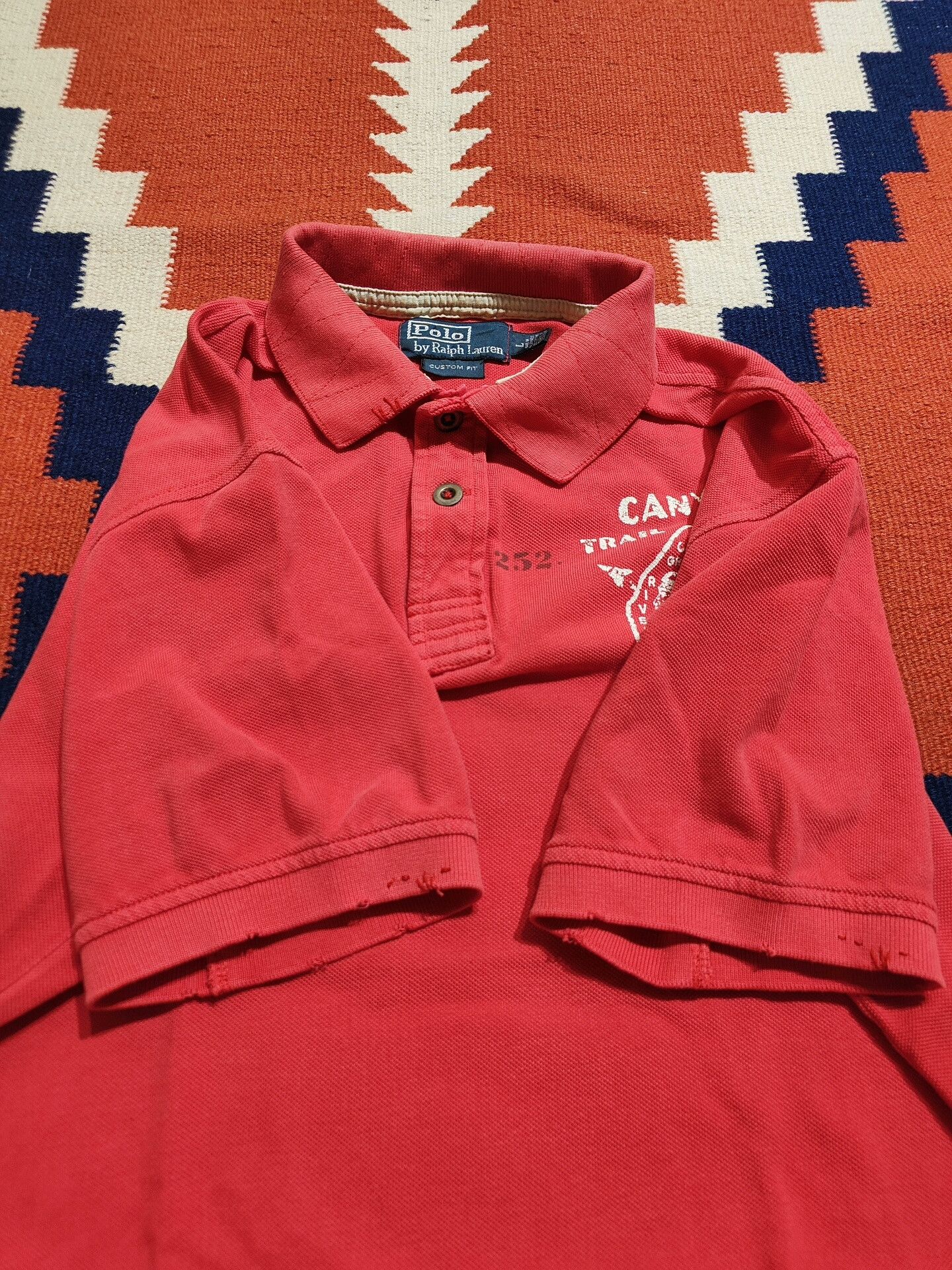 RRL Ralph Lauren RRL Navajo Embroidered Short Sleeve Polo Size US L / EU 52-54 / 3 - 8 Thumbnail