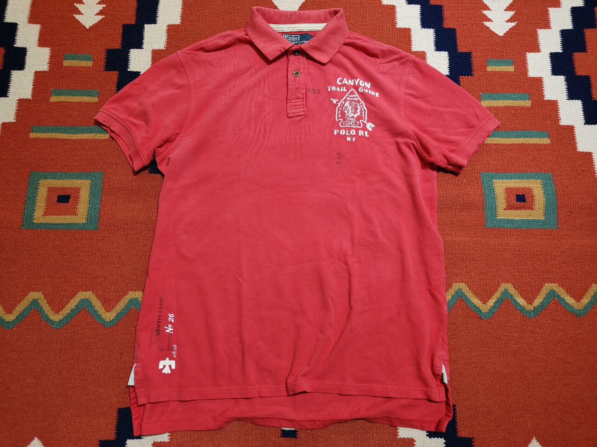 RRL Ralph Lauren RRL Navajo Embroidered Short Sleeve Polo Size US L / EU 52-54 / 3 - 2 Thumbnail