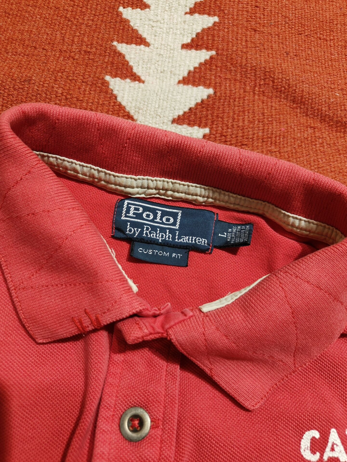 RRL Ralph Lauren RRL Navajo Embroidered Short Sleeve Polo Size US L / EU 52-54 / 3 - 7 Thumbnail