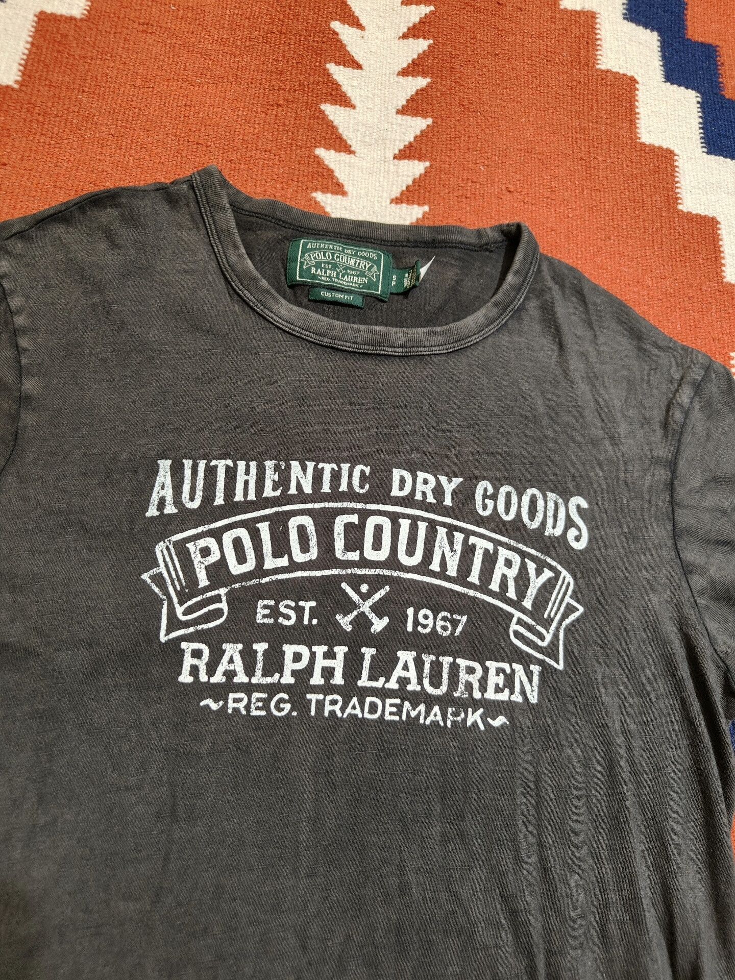 RRL Ralph Lauren Polo Country RL RRL Gray Short Sleeve T-shirt Size US S / EU 44-46 / 1 - 2 Thumbnail