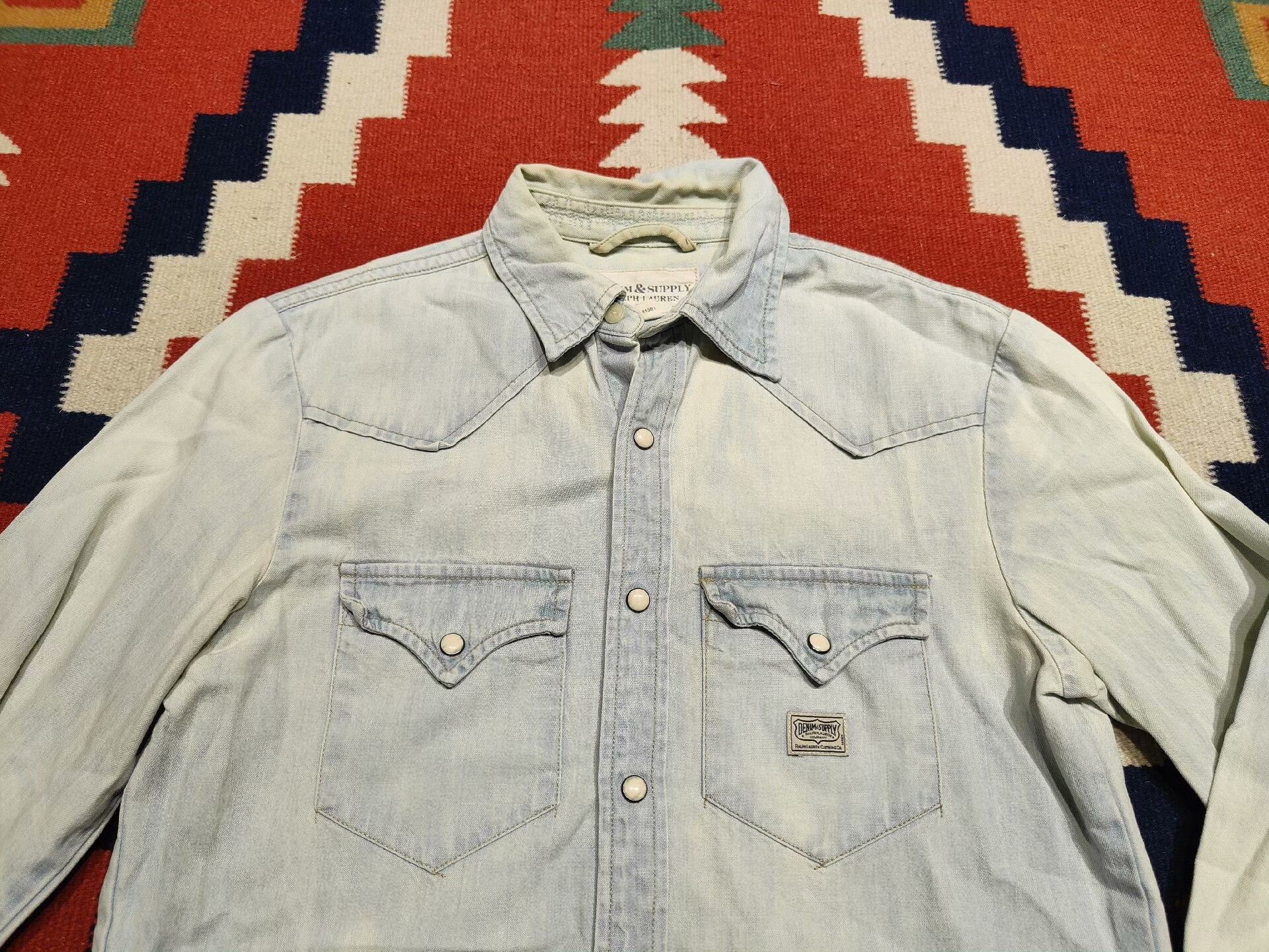 RRL Ralph Lauren Ralph Lauren Cowboy Denim Shirt Size US XS / EU 42 / 0 - 4 Thumbnail