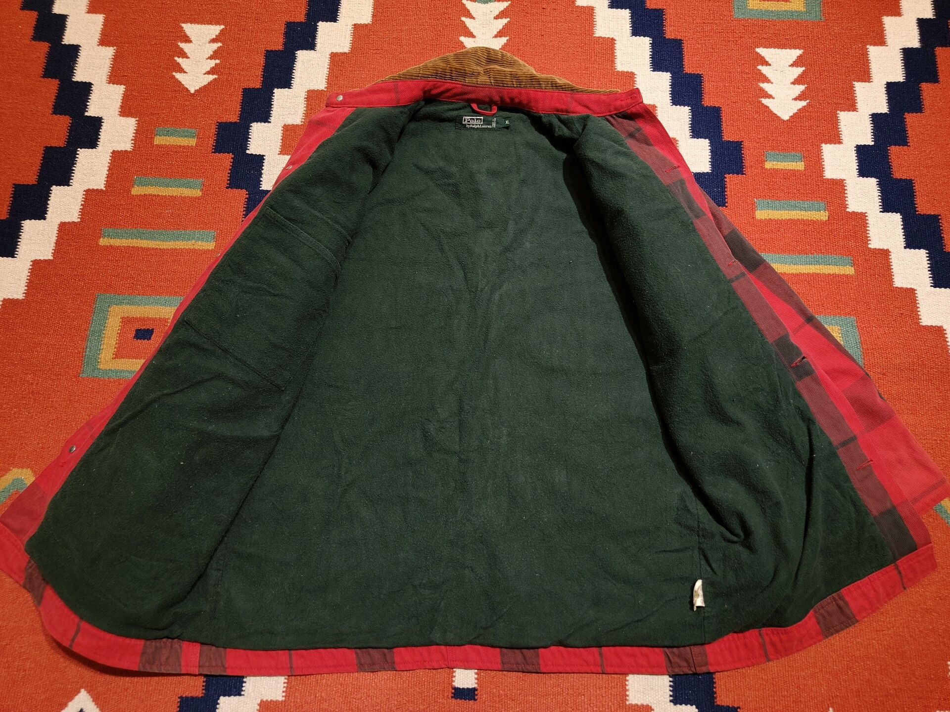 Vintage Vintage Ralph Lauren Red Checked Jacket Size XL / US 12-14 / IT 48-50 - 6 Thumbnail
