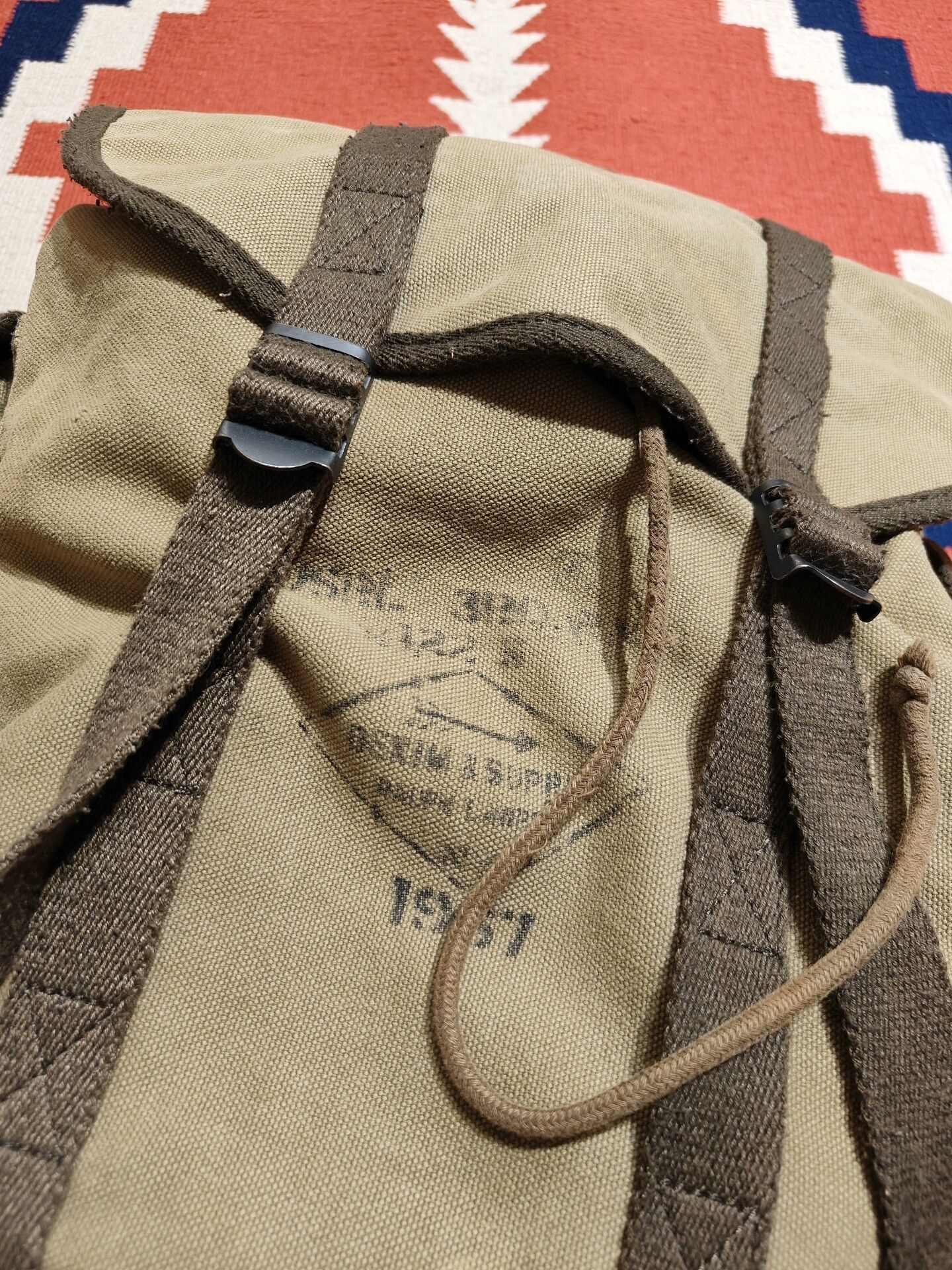 RRL Ralph Lauren Vintage Canvas Military Backpack Size ONE SIZE - 3 Thumbnail