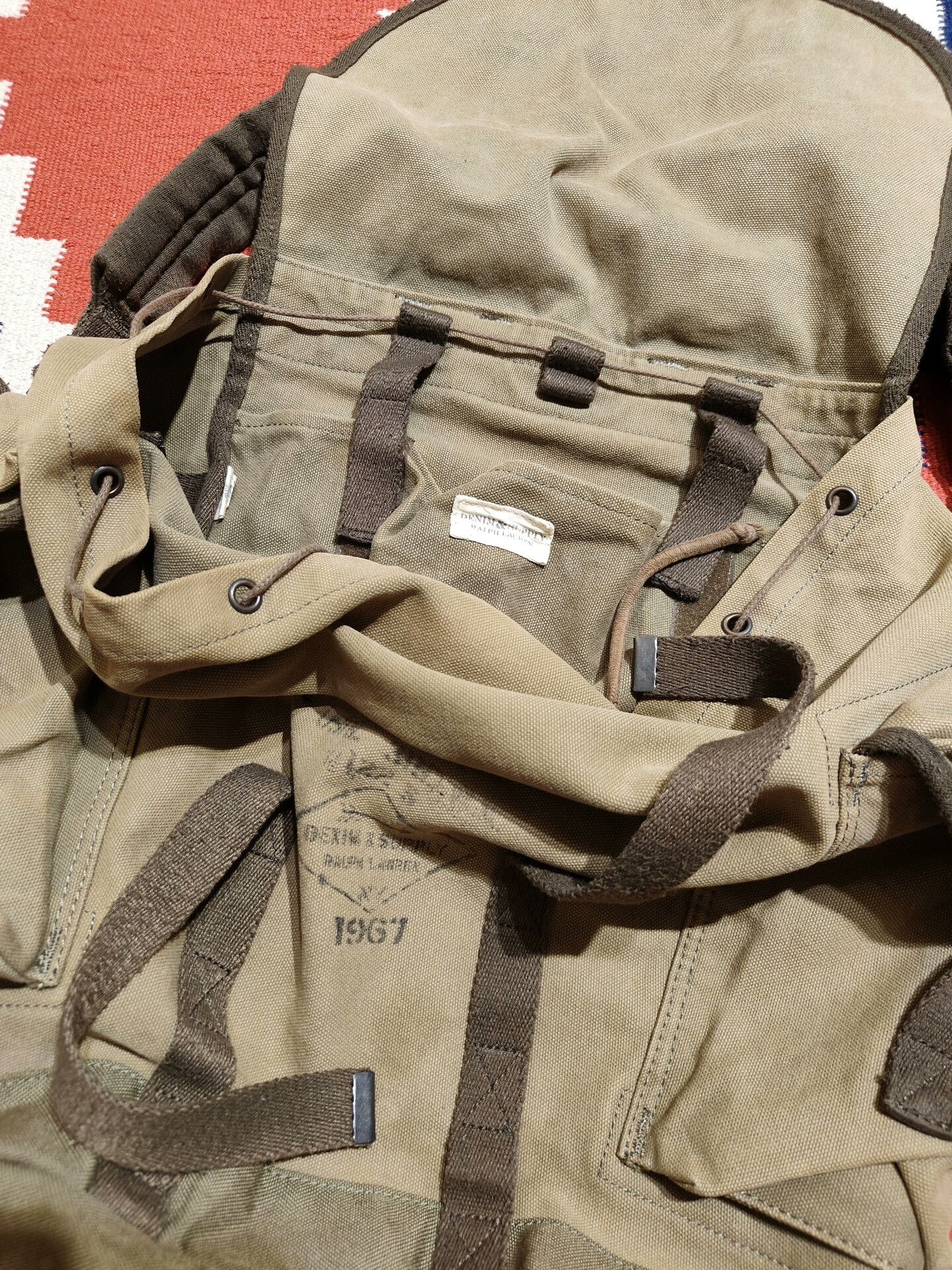 RRL Ralph Lauren Vintage Canvas Military Backpack Size ONE SIZE - 5 Thumbnail