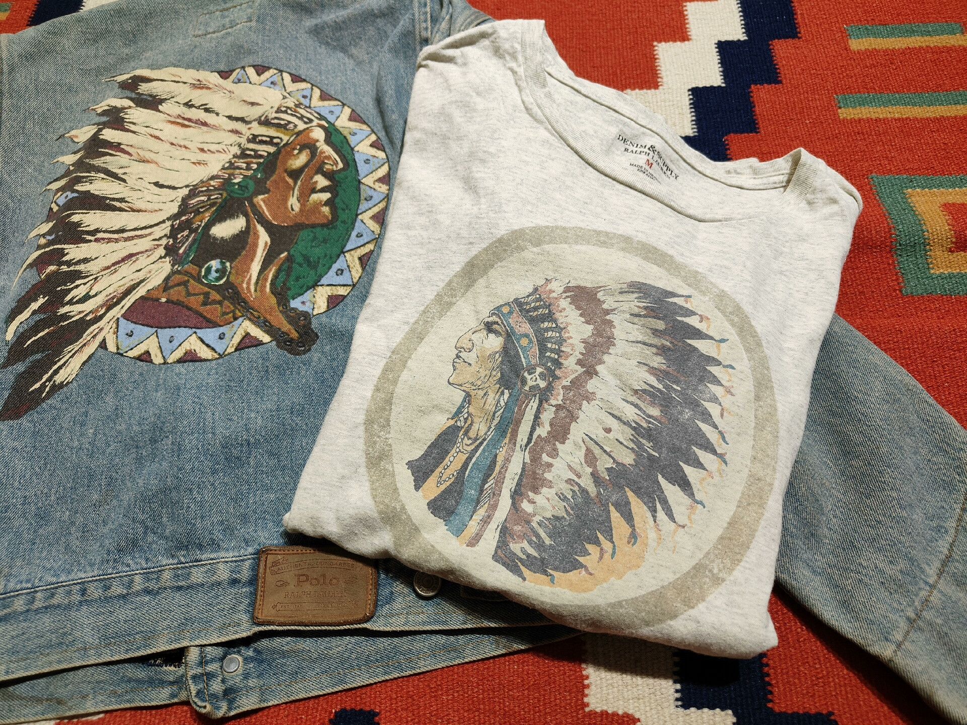 RRL Ralph Lauren Rare RRL Indian Chief T-Shirt Size US M / EU 48-50 / 2 - 2 Thumbnail