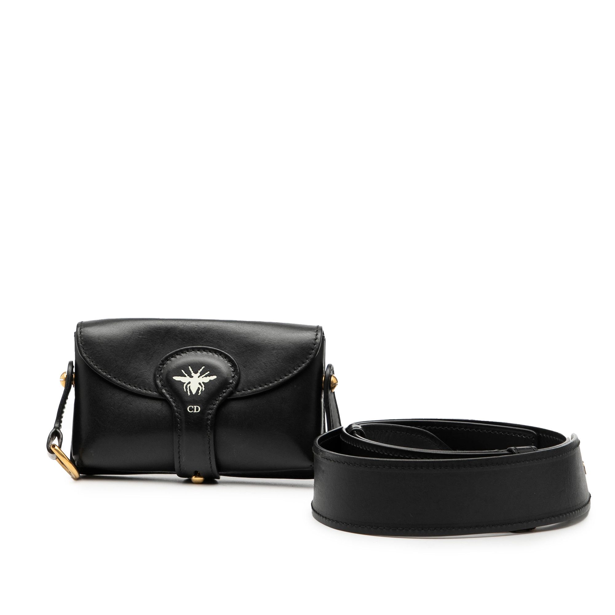 Dior Dior Mini Leather D Bee Saddle Bag Size ONE SIZE - 8 Thumbnail