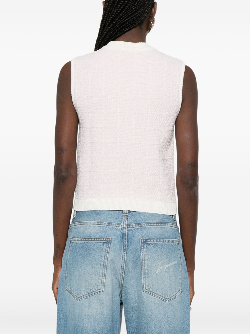 Balmain TWEED TANK TOP Size XS / US 0-2 / IT 36-38 - 4 Thumbnail