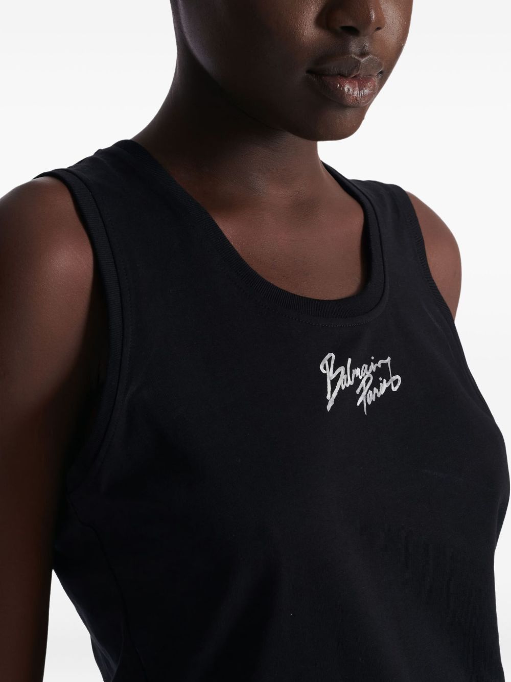 Balmain LOGO COTTON TANK TOP Size L / US 10 / IT 46 - 3 Thumbnail