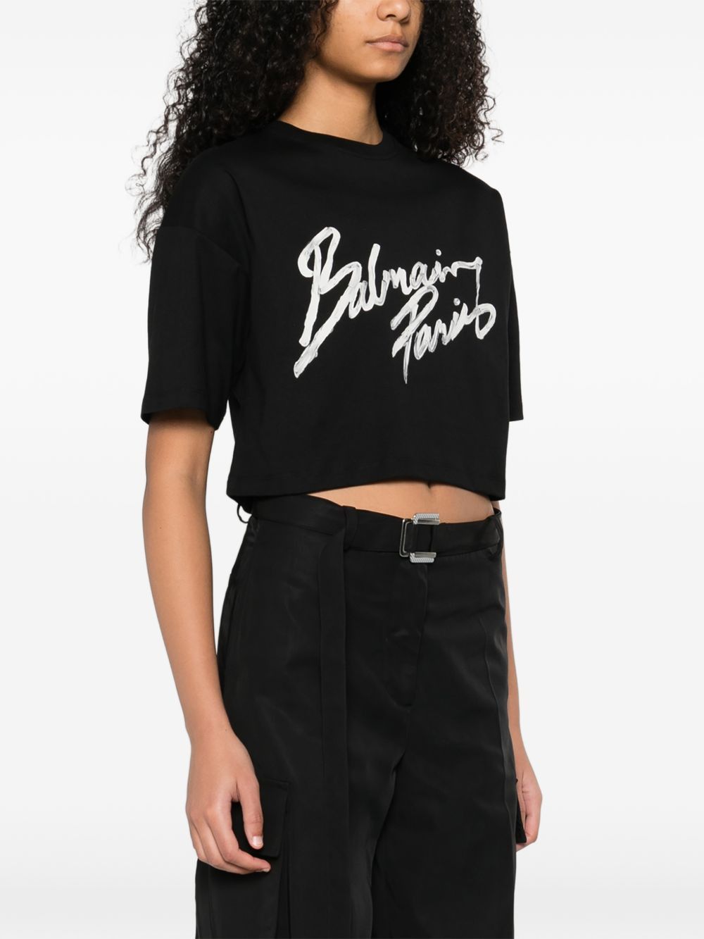 Balmain LOGO COTTON T-SHIRT Size S / US 4 / IT 40 - 4 Thumbnail