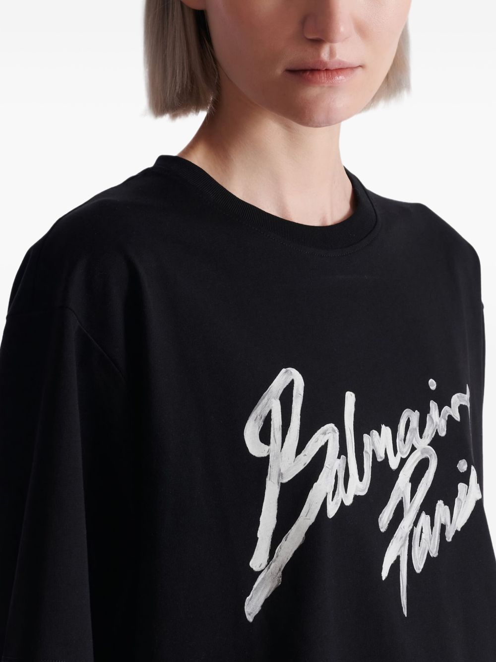 Balmain LOGO COTTON T-SHIRT Size S / US 4 / IT 40 - 2 Thumbnail