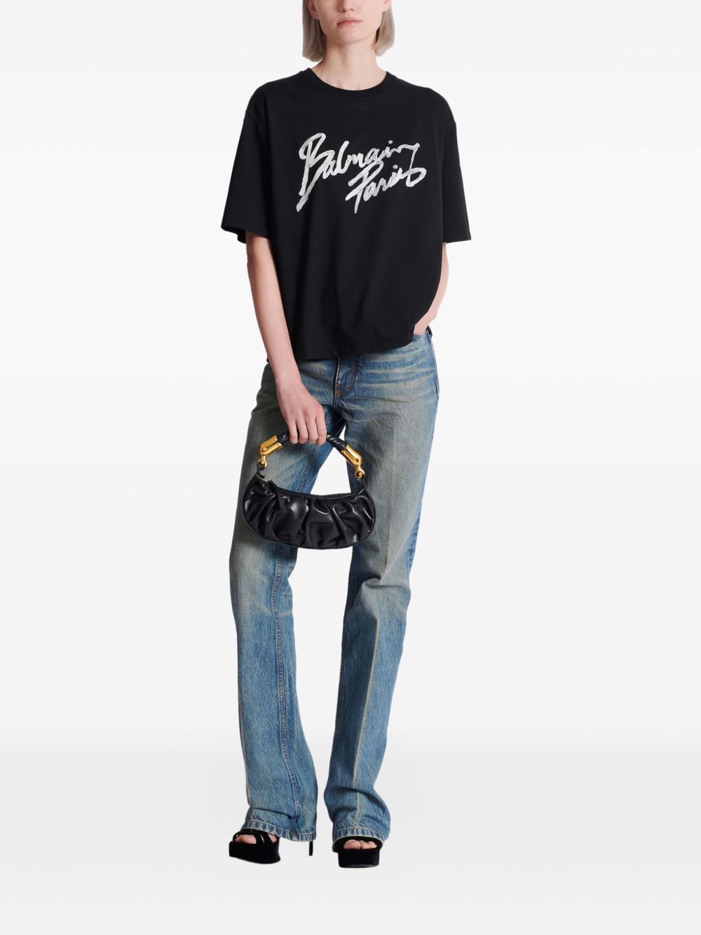 Balmain LOGO COTTON T-SHIRT Size S / US 4 / IT 40 - 5 Thumbnail