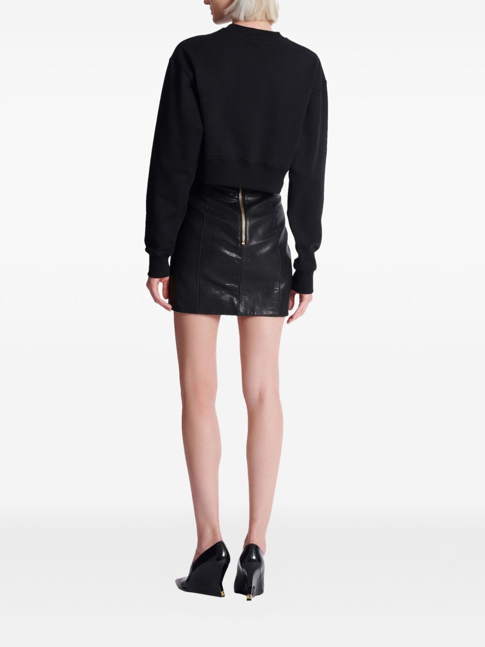 Balmain LOGO CROPPED SWEATSHIRT Size M / US 6-8 / IT 42-44 - 5 Thumbnail