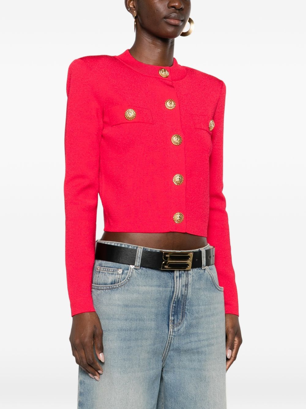 Balmain BUTTONED CREWNECK CARDIGAN Size XS / US 0-2 / IT 36-38 - 3 Thumbnail