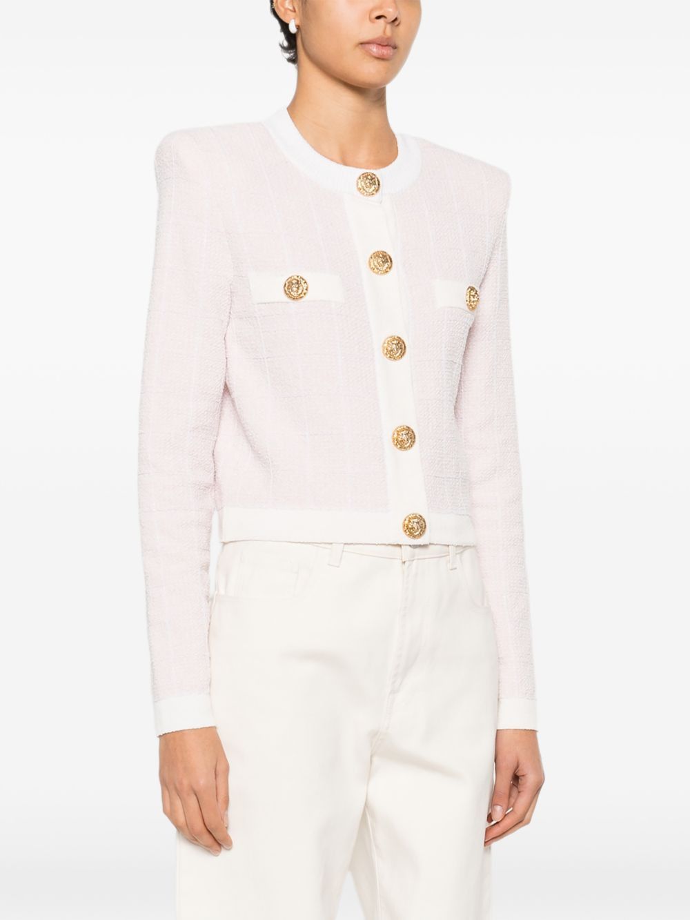Balmain TWEED CARDIGAN Size XS / US 0-2 / IT 36-38 - 4 Thumbnail