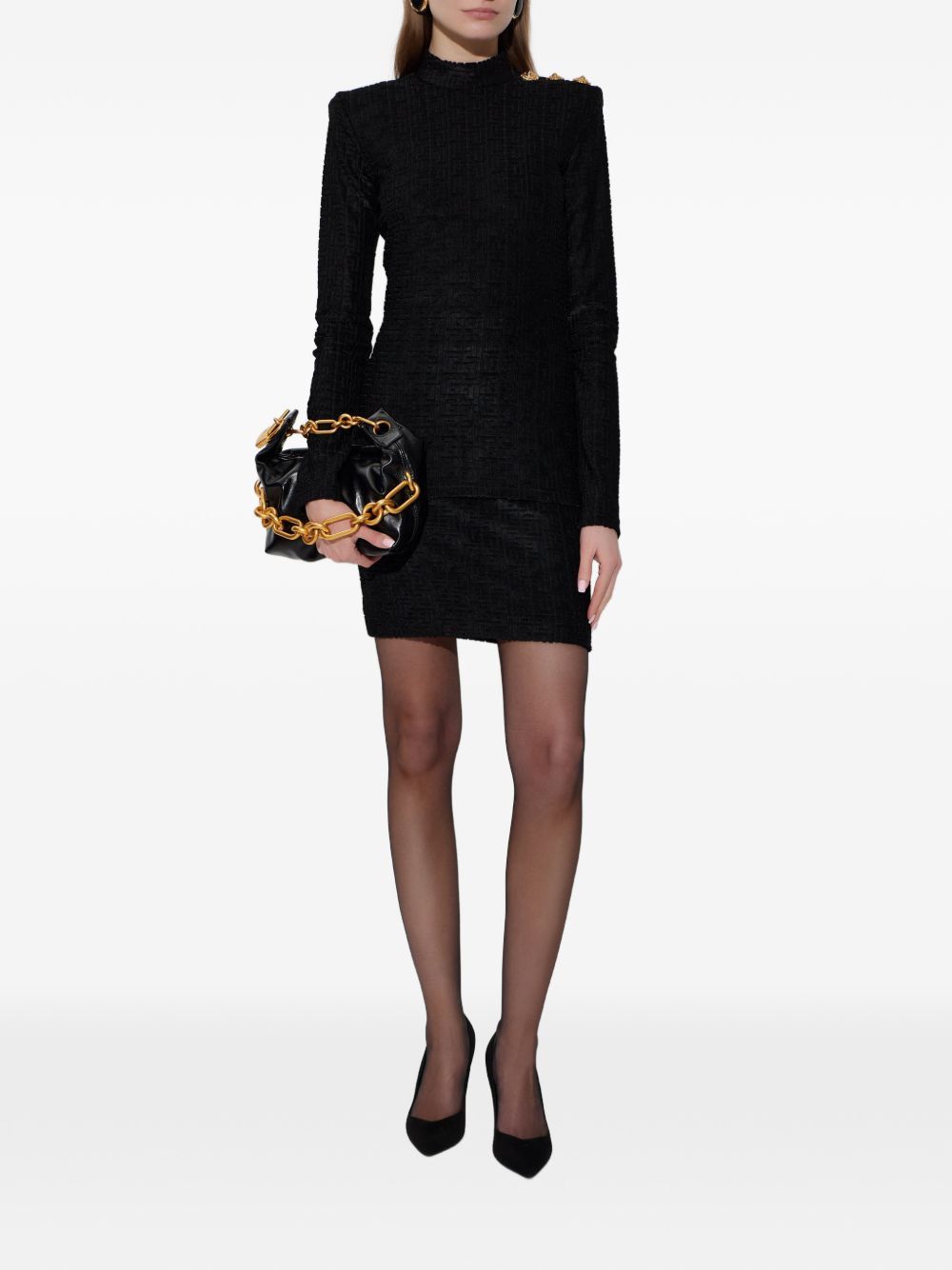 Balmain MONOGRAM MIDI SKIRT Size 25" / US 0 / IT 36 - 2 Thumbnail
