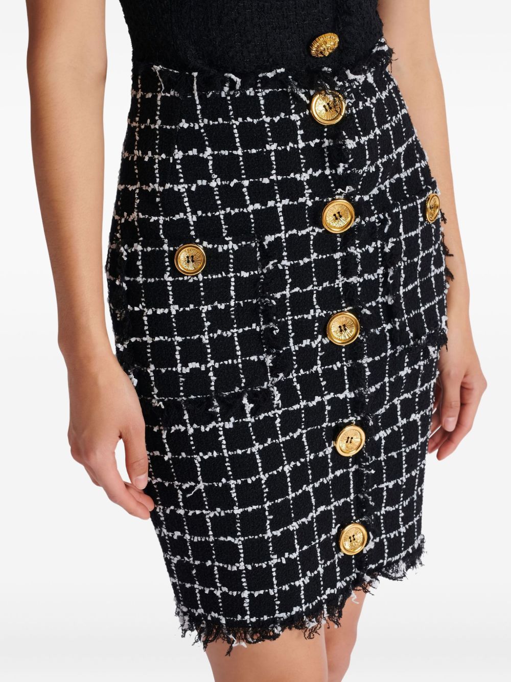 Balmain TWEED MIDI SKIRT Size 27" / US 4 / IT 40 - 4 Thumbnail