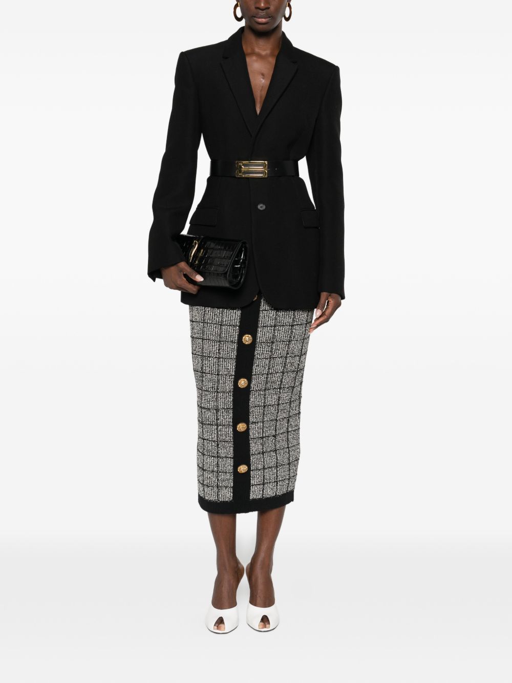 Balmain TWEED LONG SKIRT Size 26" / US 2 / IT 38 - 2 Thumbnail