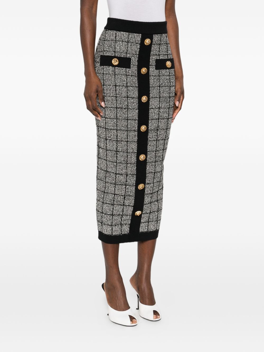 Balmain TWEED LONG SKIRT Size 27" / US 4 / IT 40 - 5 Thumbnail