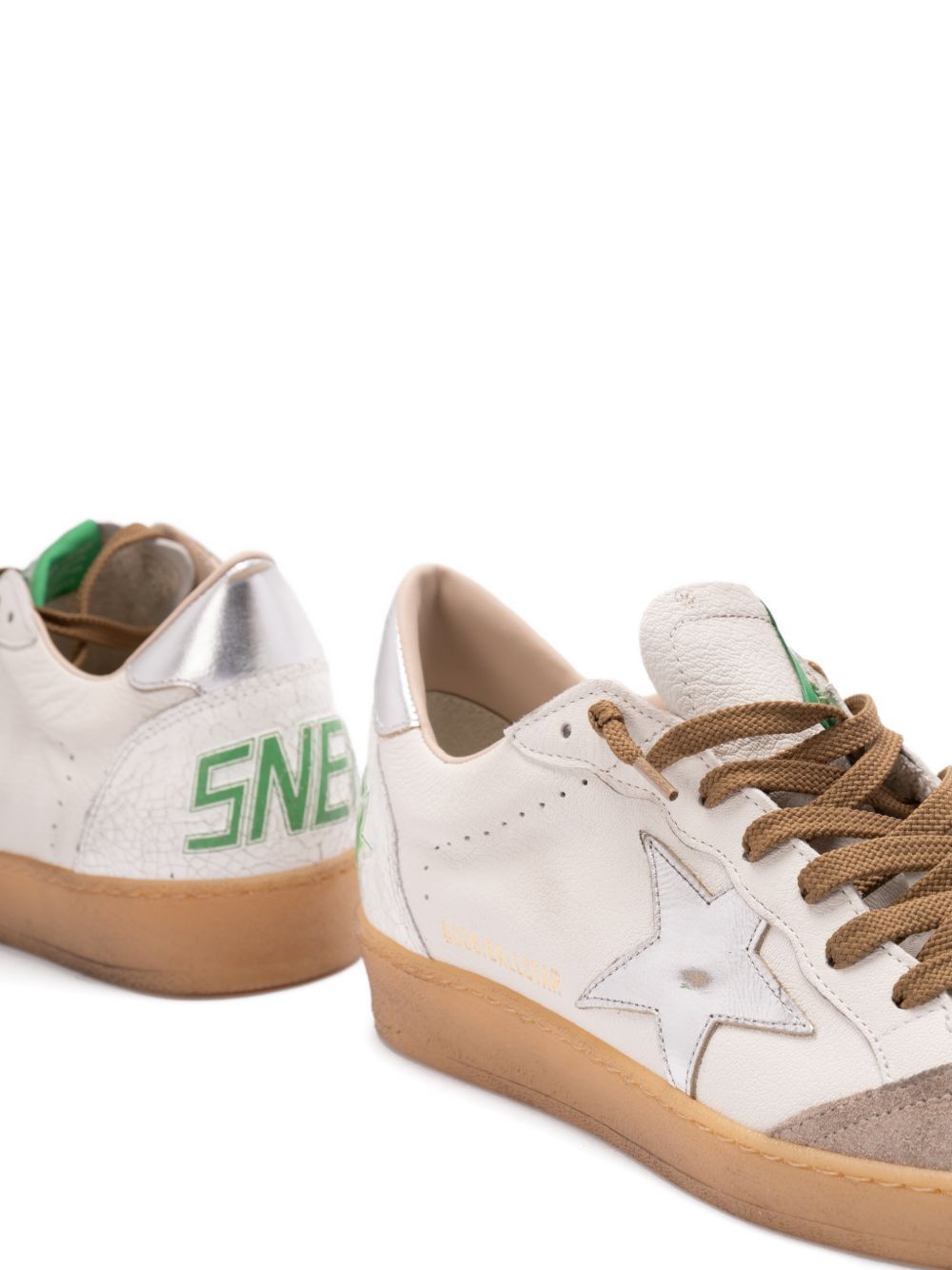 Golden Goose BALL STAR LEATHER SNEAKERS Size US 12 / EU 45 - 2 Thumbnail