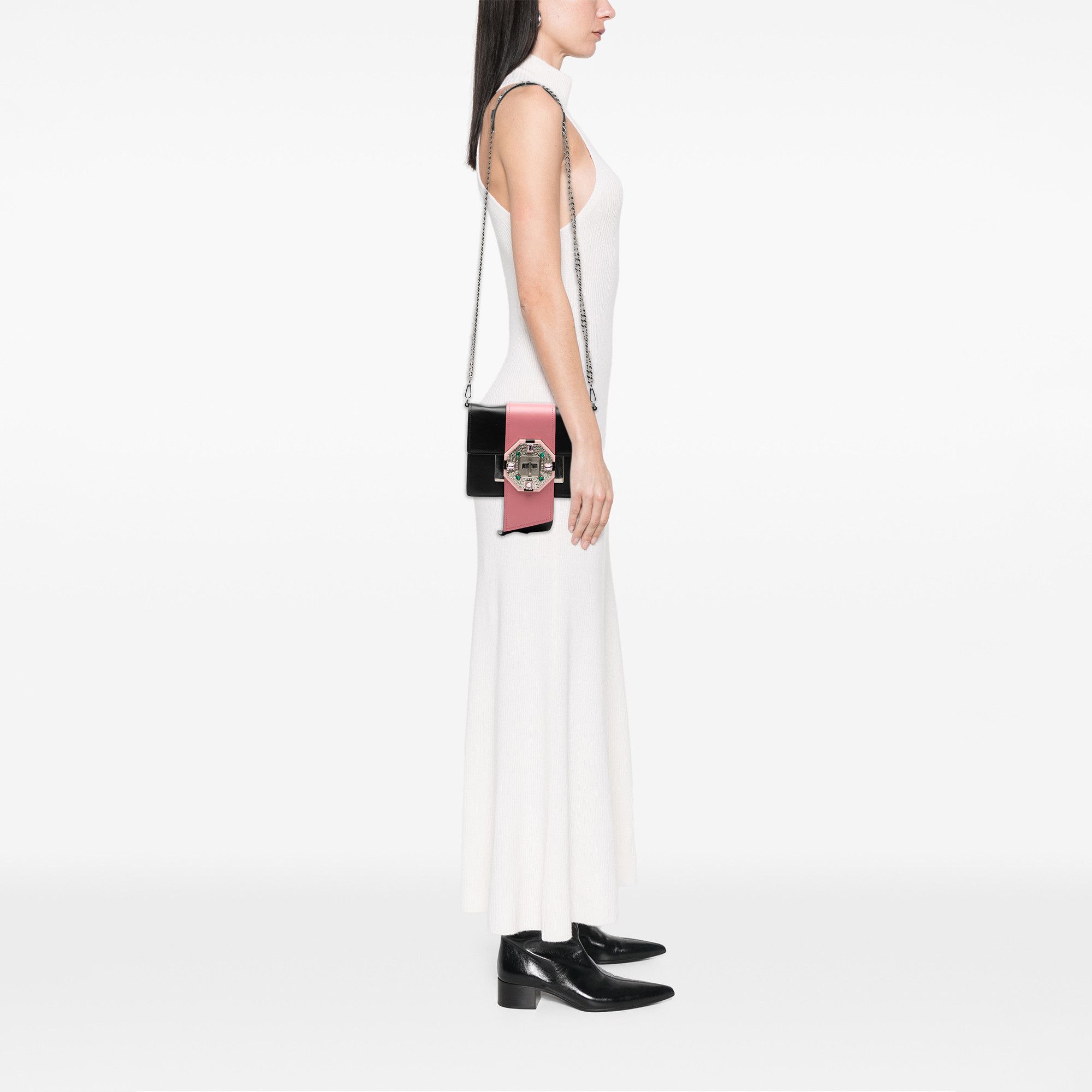 Prada Prada City Calf Crystal Embellished Ribbon Bag Size ONE SIZE - 6 Thumbnail