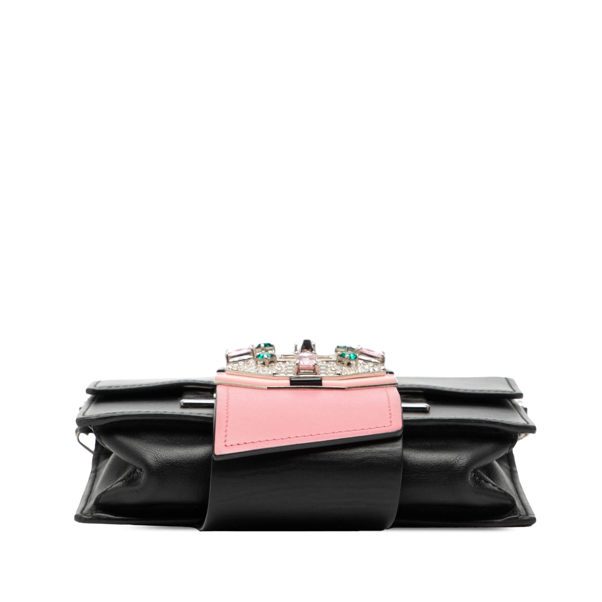 Prada Prada City Calf Crystal Embellished Ribbon Bag Size ONE SIZE - 3 Thumbnail