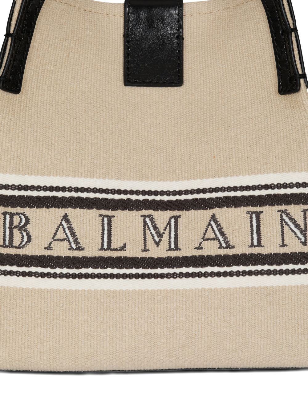 Balmain RELEASE CANVAS AND LEATHER BUCKET BAG Size ONE SIZE - 2 Thumbnail
