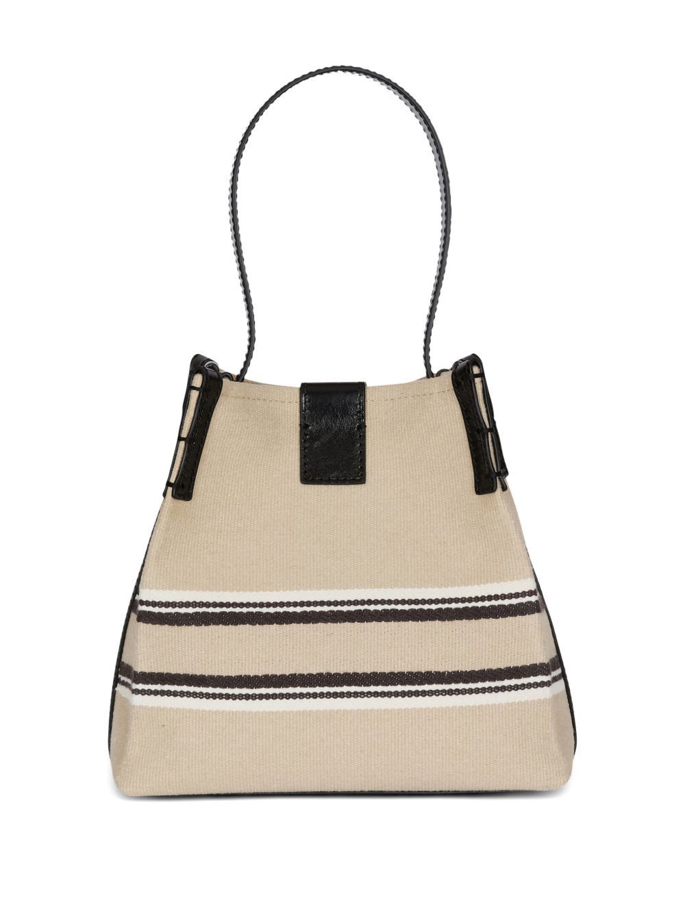 Balmain RELEASE CANVAS AND LEATHER BUCKET BAG Size ONE SIZE - 5 Thumbnail