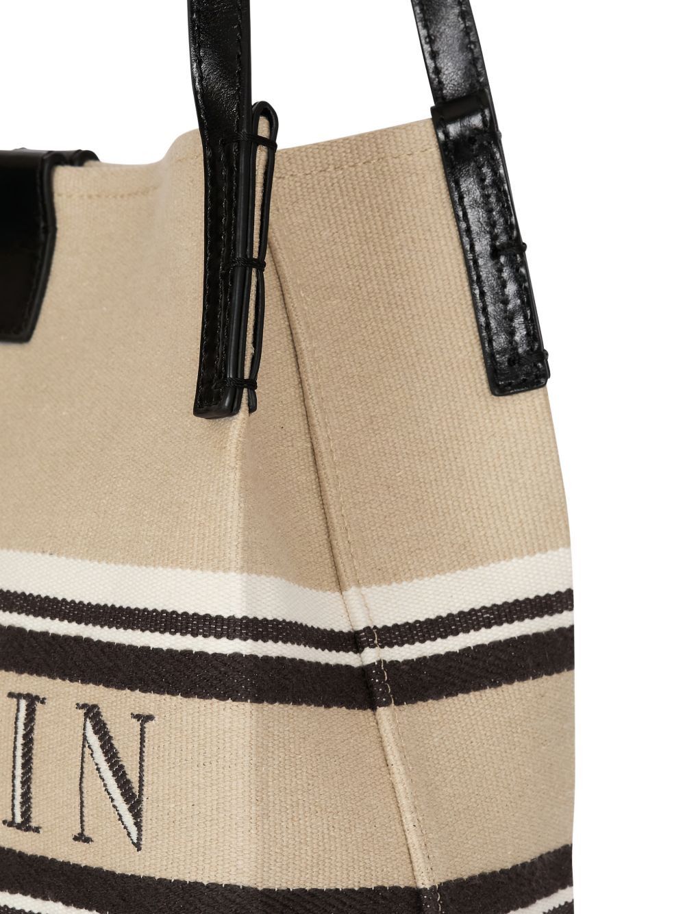 Balmain RELEASE SMALL CANVAS AND LEATHER TOTE Size ONE SIZE - 6 Thumbnail