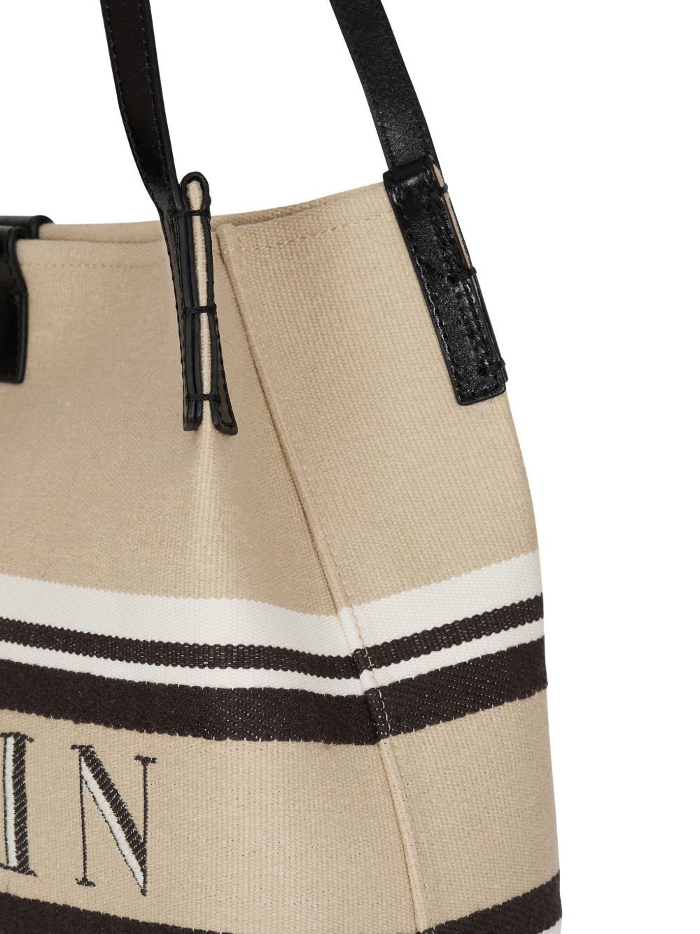 Balmain RELEASE CANVAD AND LEATHER MEDIUM TOTE Size ONE SIZE - 6 Thumbnail