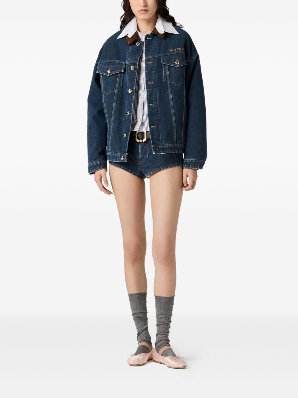 Miu Miu DENIM JACKET Size XS / US 0-2 / IT 36-38 - 4 Thumbnail