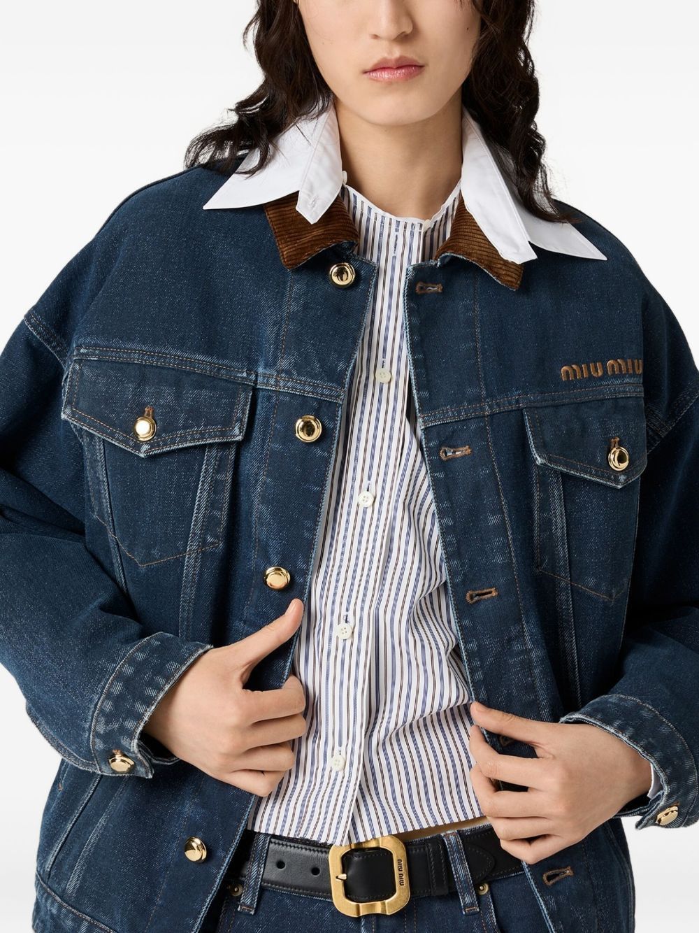Miu Miu DENIM JACKET Size XS / US 0-2 / IT 36-38 - 2 Thumbnail