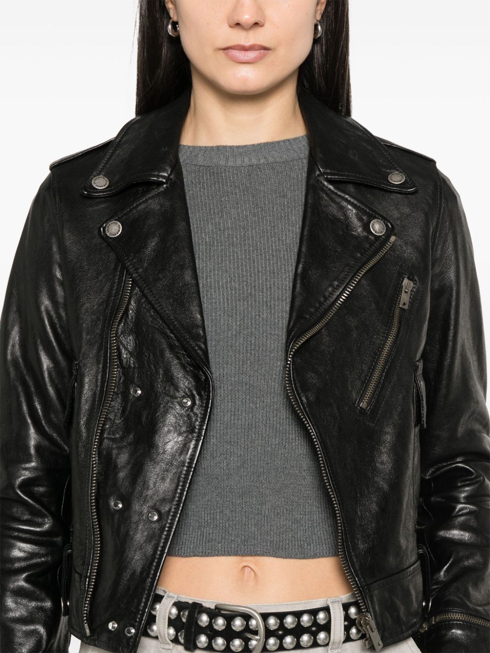 Golden Goose LEATHER JACKET Size S / US 4 / IT 40 - 2 Thumbnail