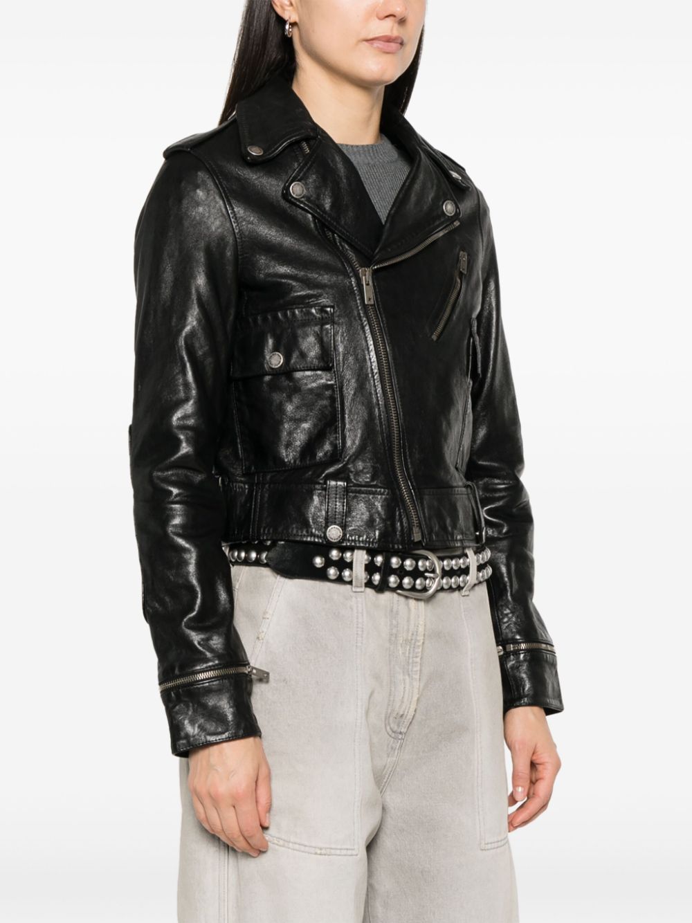 Golden Goose LEATHER JACKET Size S / US 4 / IT 40 - 3 Thumbnail