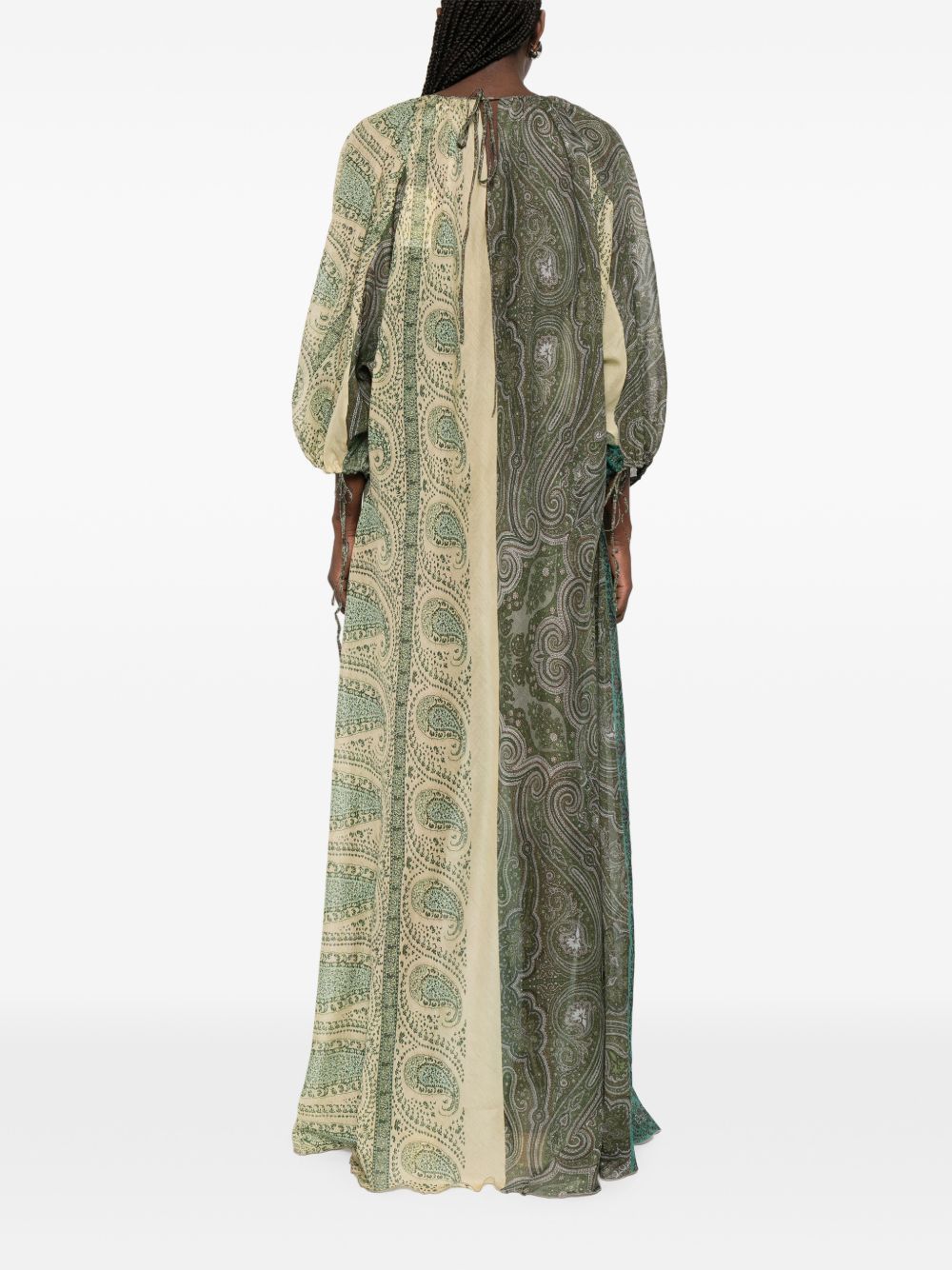 Pierre-Louis Mascia SILK AND COTTON BLEND LONG DRESS Size M / US 6-8 / IT 42-44 - 5 Thumbnail