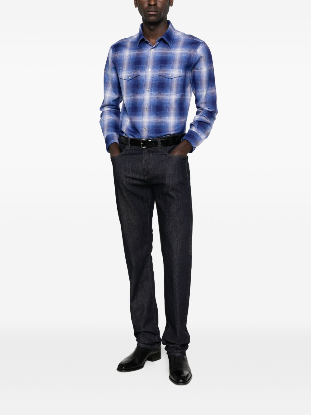 Tom Ford COTTON CHECKED SHIRT Size US L / EU 52-54 / 3 - 4 Thumbnail