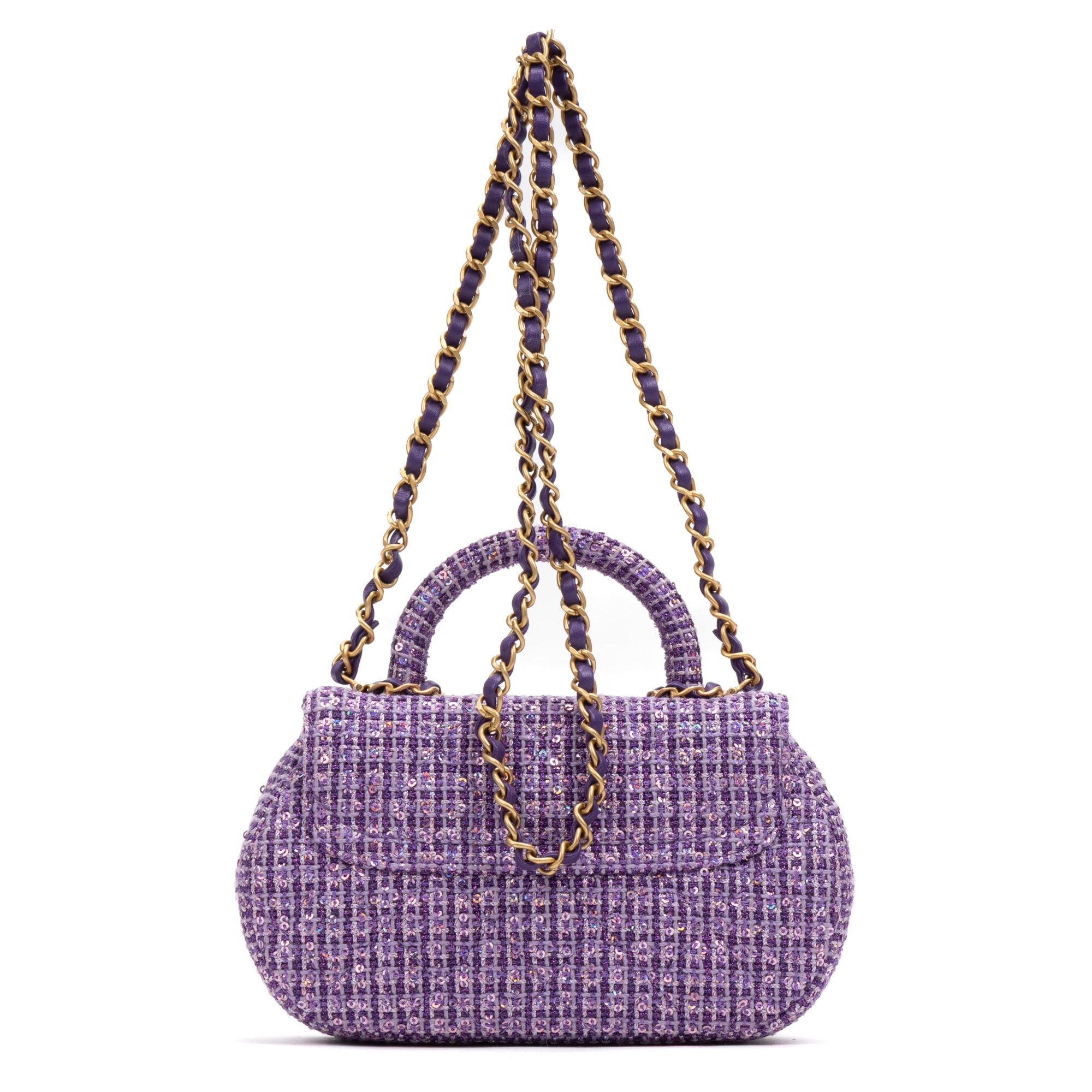 Chanel Rare Top Handle Tweed Flap Size ONE SIZE - 3 Thumbnail