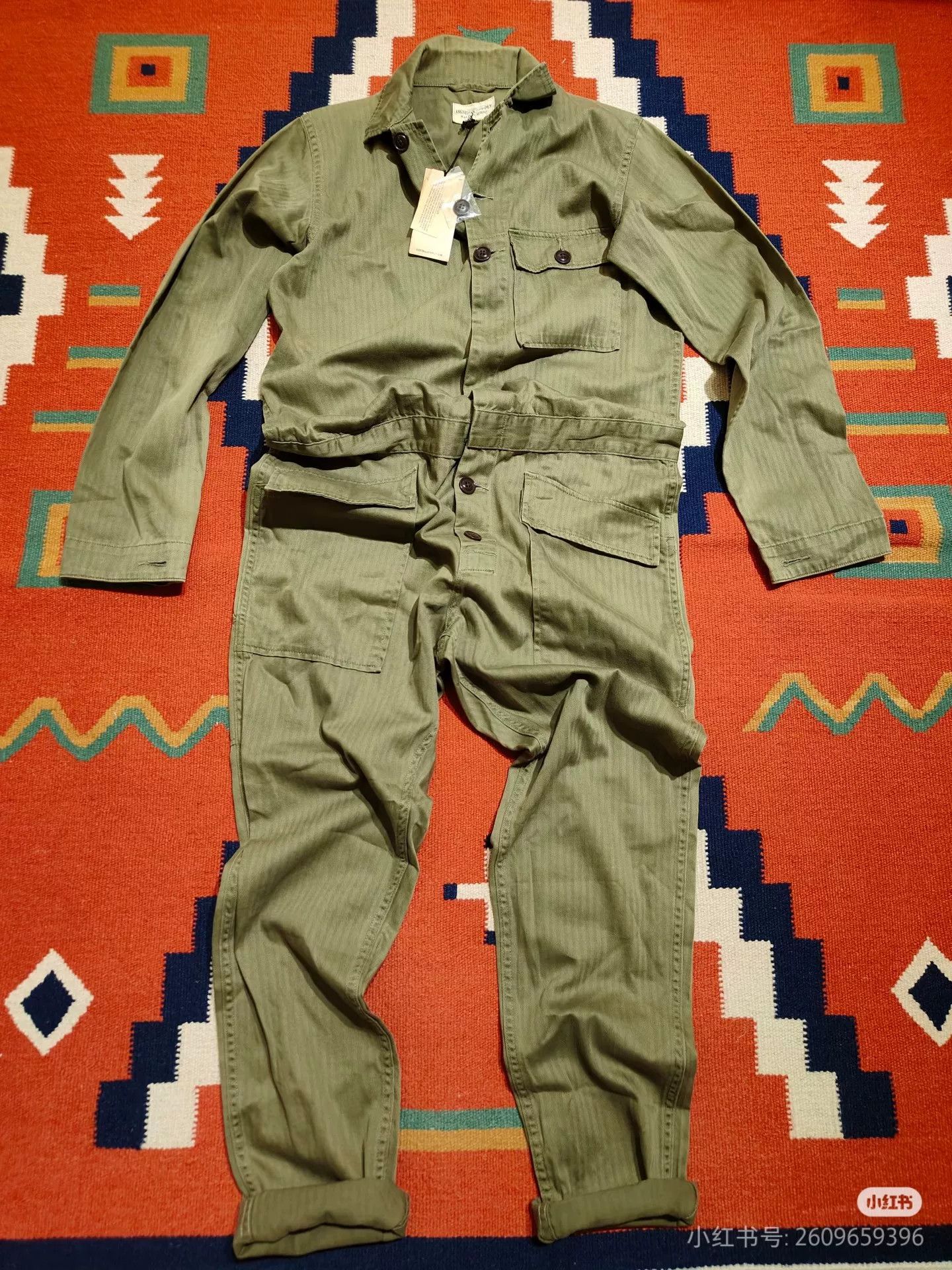 RRL Ralph Lauren Ralph Lauren Women's Jumpsuit HBT Fabric Size 24" / US 00 / IT 34 - 3 Thumbnail