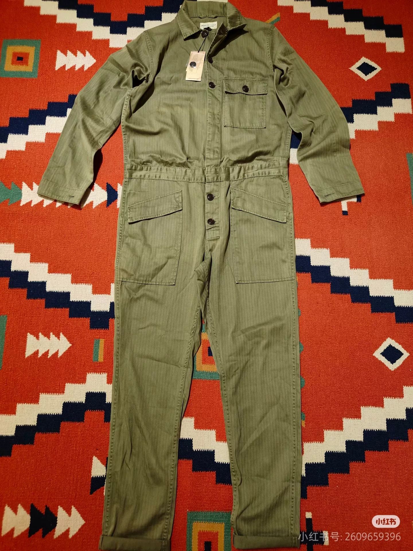 RRL Ralph Lauren Ralph Lauren Women's Jumpsuit HBT Fabric Size 24" / US 00 / IT 34 - 8 Thumbnail