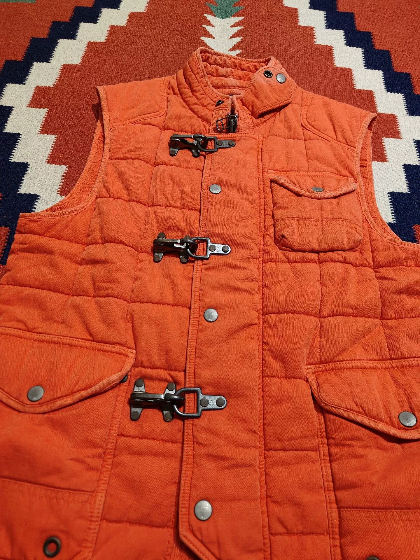 RRL Ralph Lauren Ralph Lauren Orange Heavy-Duty Vest Size US S / EU 44-46 / 1 - 2 Thumbnail