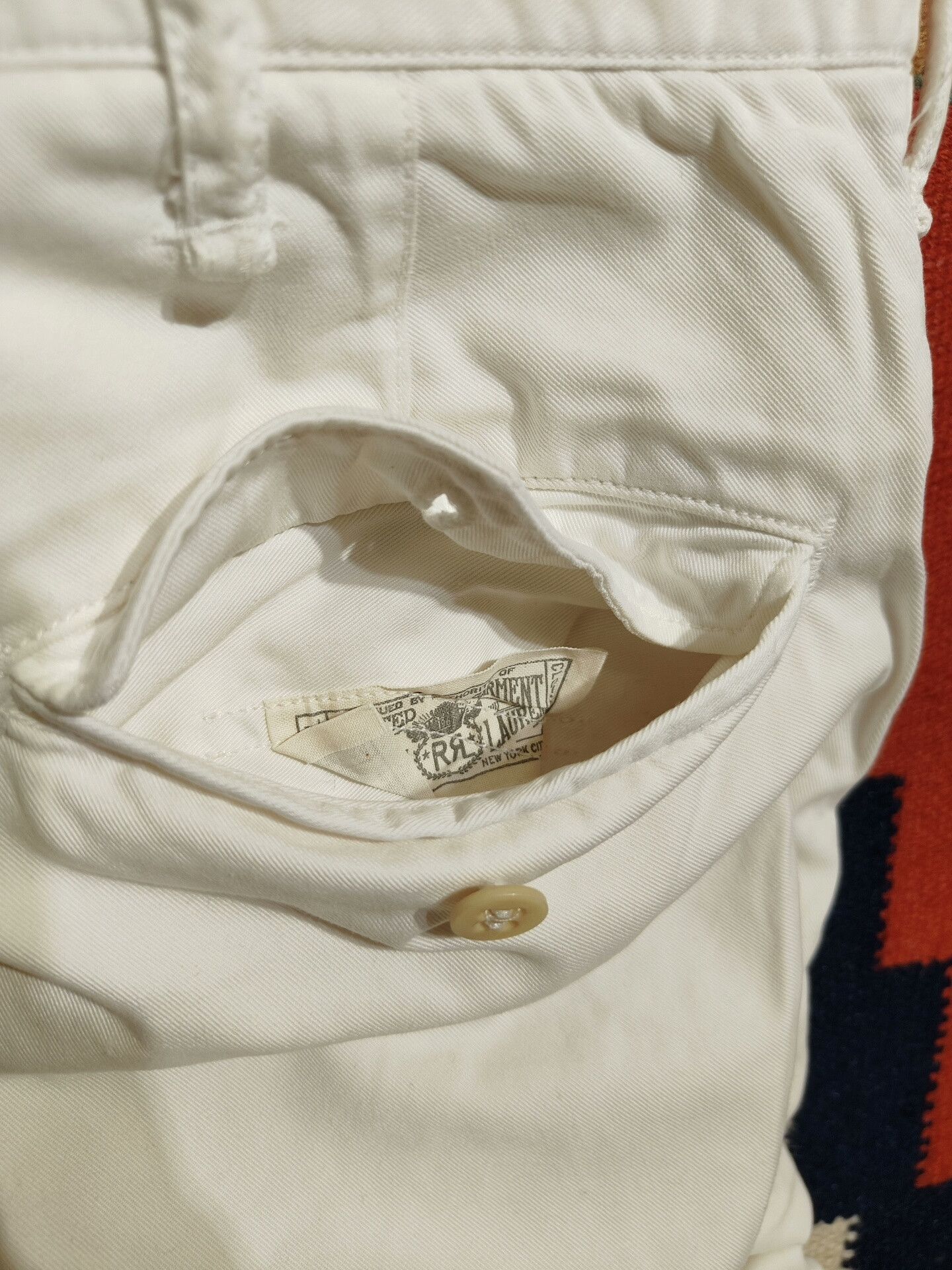 RRL Ralph Lauren RRL White Chino Casual Pants Size US 30 / EU 46 - 8 Thumbnail